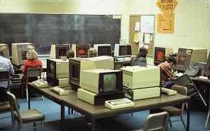 [Photo of: PLATO classroom, Willard Hall, Univ of Delaware]